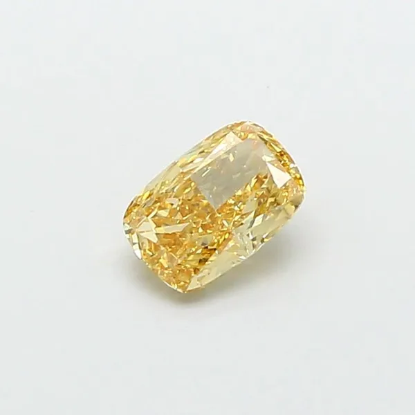 1ct CUSHION Fancy Yellow VS1 Coloured Lab diamond