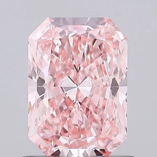 0.87ct RADIANT Fancy Vivid Pink VS1 Coloured Lab diamond