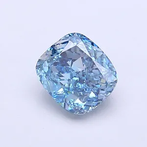 1.01ct CUSHION Fancy Vivid Blue VS1 Coloured Lab diamond