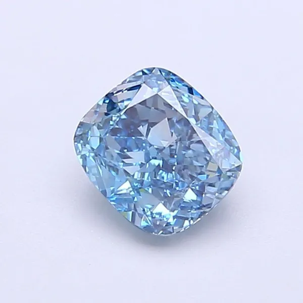 1.01ct CUSHION Fancy Vivid Blue VS1 Coloured Lab diamond