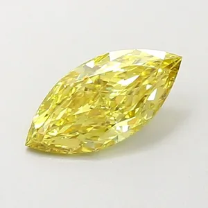 1.07ct MARQUISE Fancy Intense Yellow VVS2 Coloured Lab diamond