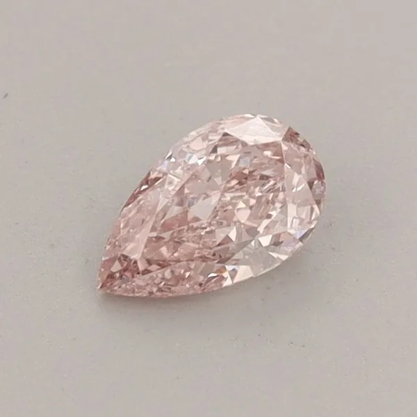 0.33ct PEAR Fancy Intense Pink VS1 Coloured Lab diamond