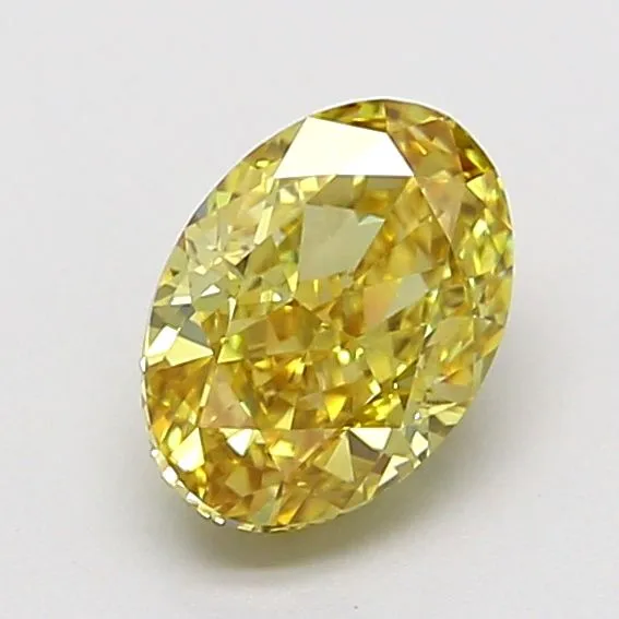 1.01ct OVAL Fancy Intense Yellow VVS2 Coloured Lab diamond