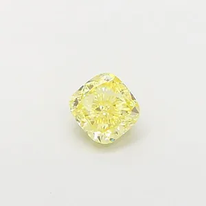 1ct CUSHION Fancy Yellow SI1 Coloured Lab diamond