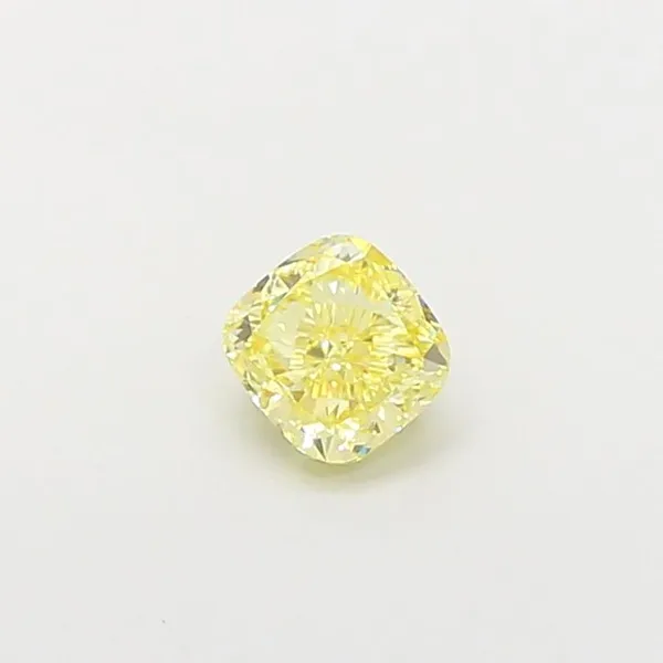 1ct CUSHION Fancy Yellow SI1 Coloured Lab diamond