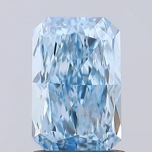 1.02ct RADIANT Fancy Vivid Blue VS1 Coloured Lab diamond