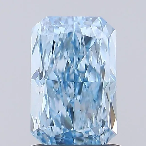 1.02ct RADIANT Fancy Vivid Blue VS1 Coloured Lab diamond