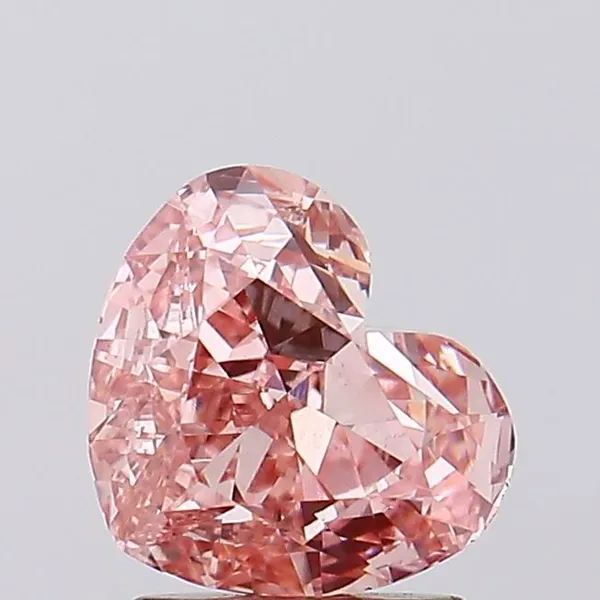 1.85ct HEART Fancy Intense Pink VS1 Coloured Lab diamond