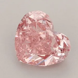 1.38ct HEART Fancy Vivid Pink VS1 Coloured Lab diamond