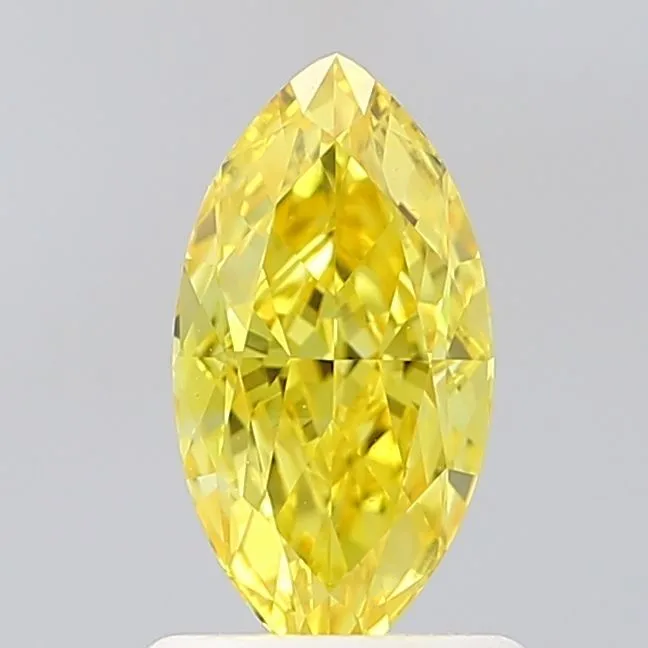 1.04ct MARQUISE Fancy Vivid Yellow VVS1 Coloured Lab diamond