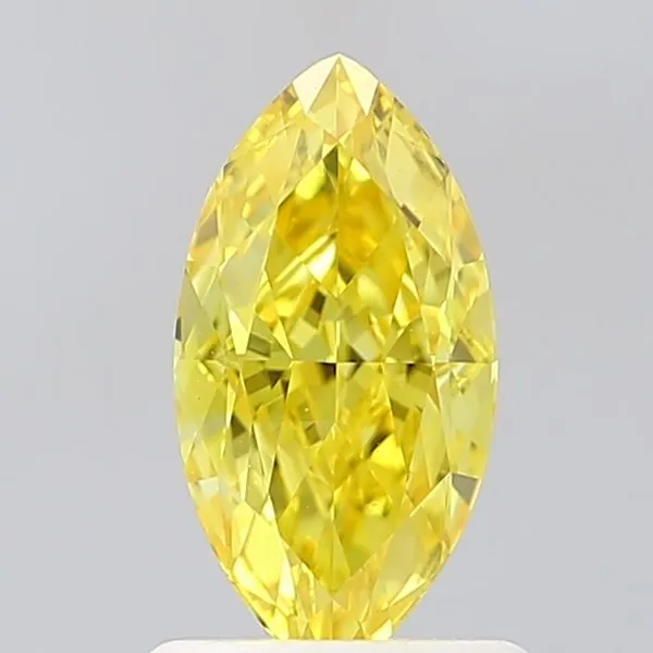 1.04ct MARQUISE Fancy Vivid Yellow VVS1 Coloured Lab diamond