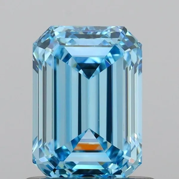 1ct EMERALD Fancy Vivid Blue VVS2 Coloured Lab diamond