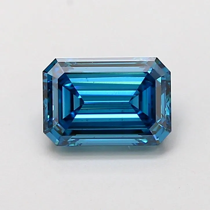 1.58ct EMERALD Fancy Vivid Blue VS1 Coloured Lab diamond