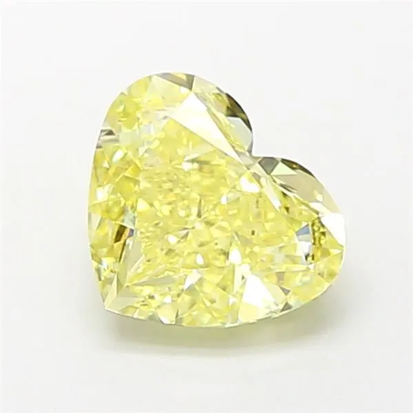1.59ct HEART Fancy Yellow VS1 Coloured Lab diamond