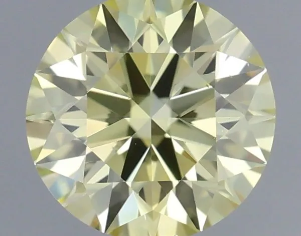 0.37ct ROUND Fancy Yellow VS1 Coloured Lab diamond
