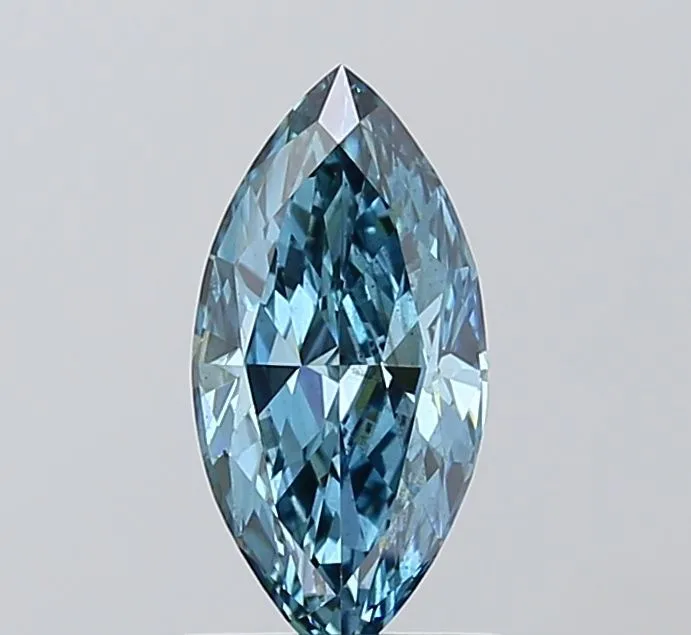 1.02ct MARQUISE Fancy Vivid Blue VS2 Coloured Lab diamond