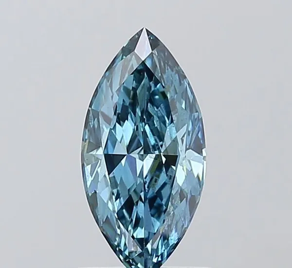 1.02ct MARQUISE Fancy Vivid Blue VS2 Coloured Lab diamond