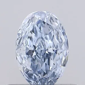 0.44ct OVAL Fancy Intense Blue VVS2 Coloured Lab diamond
