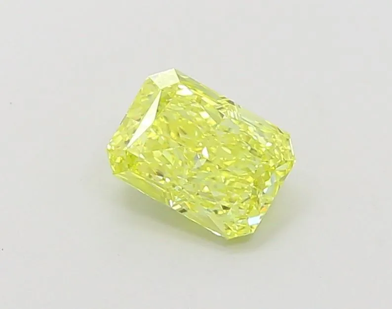 1.01ct RADIANT Fancy Vivid Yellow VVS2 Coloured Lab diamond