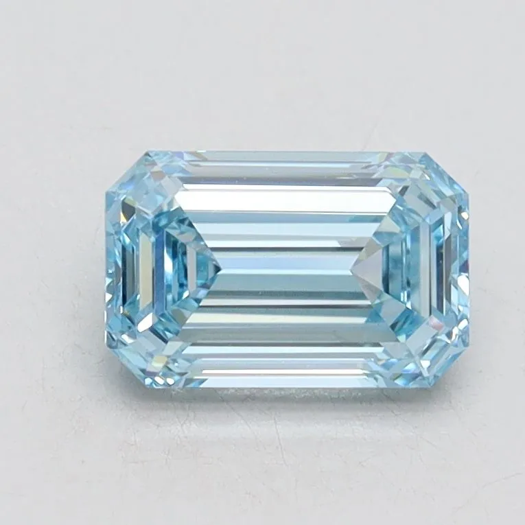 1.03ct EMERALD Fancy Intense Blue VVS2 Coloured Lab diamond