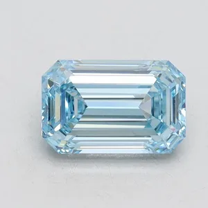 1.03ct EMERALD Fancy Intense Blue VVS2 Coloured Lab diamond