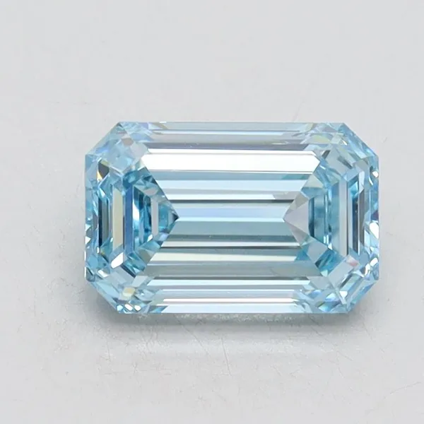 1.03ct EMERALD Fancy Intense Blue VVS2 Coloured Lab diamond