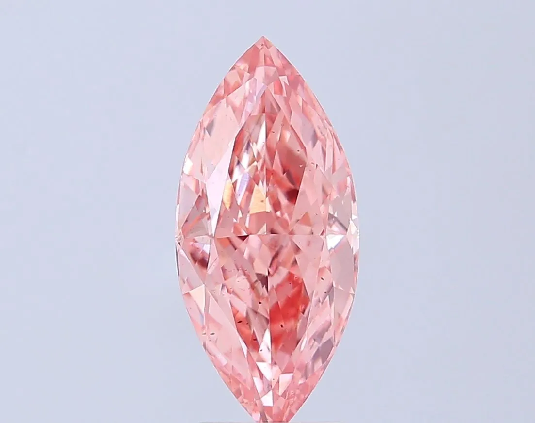 2.92ct MARQUISE Fancy Vivid Pink SI1 Coloured Lab diamond