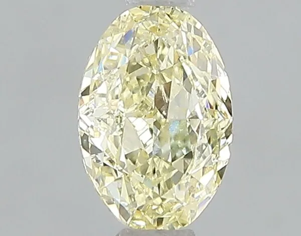 1.04ct OVAL Fancy Light Yellow VS2 Coloured Lab diamond