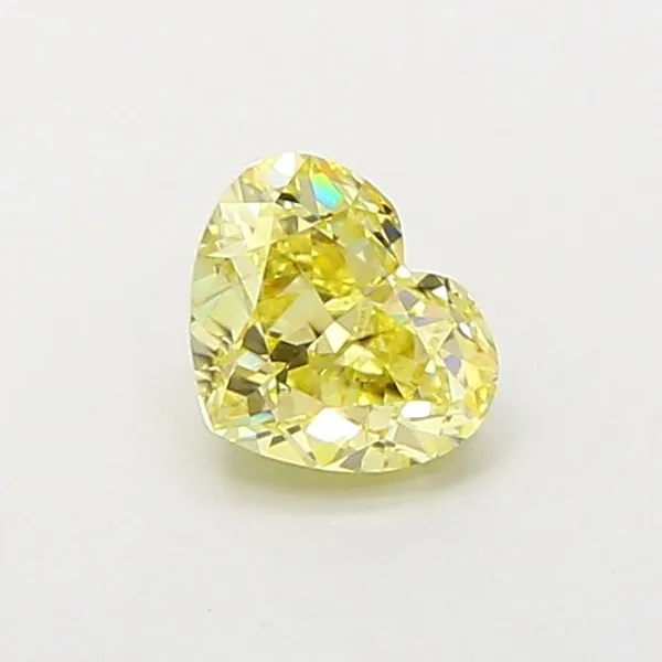 1.02ct HEART Fancy Intense Yellow VS2 Coloured Lab diamond