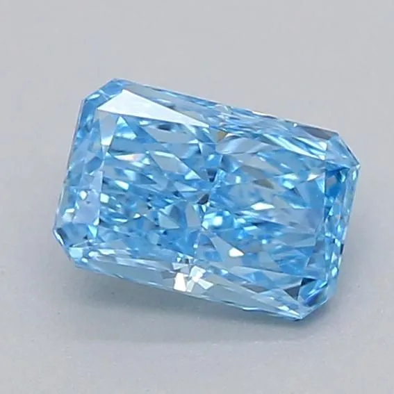 0.34ct RADIANT Fancy Vivid Blue VS2 Coloured Lab diamond