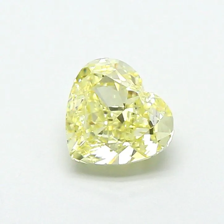 1.01ct HEART Fancy Light Yellow VS1 Coloured Lab diamond