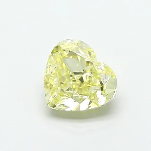 1.01ct HEART Fancy Light Yellow VS1 Coloured Lab diamond