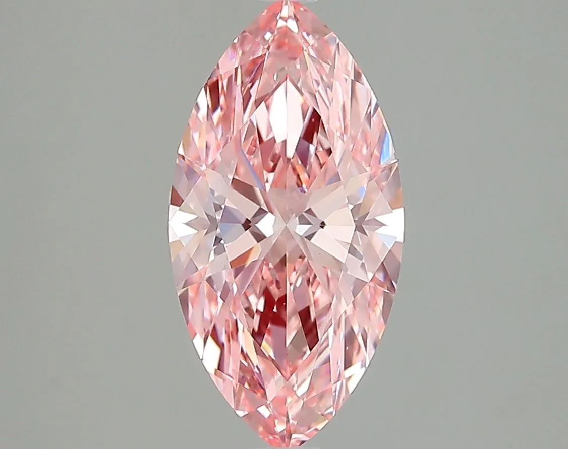 2.04ct MARQUISE Fancy Vivid Pink VVS2 Coloured Lab diamond