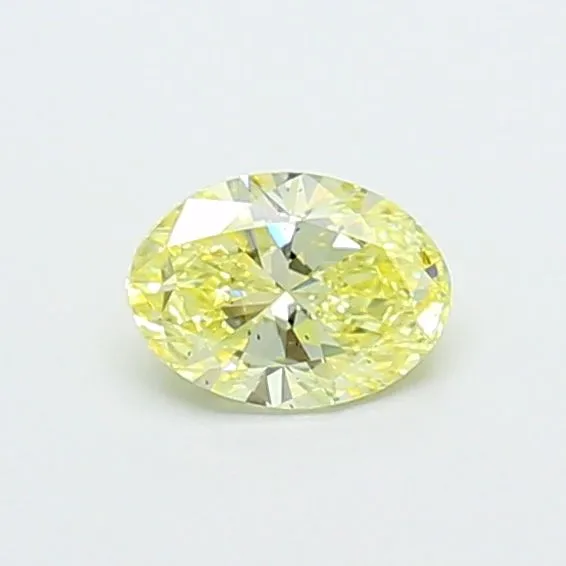 0.45ct OVAL Fancy Yellow SI1 Coloured Lab diamond