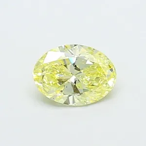 0.45ct OVAL Fancy Yellow SI1 Coloured Lab diamond