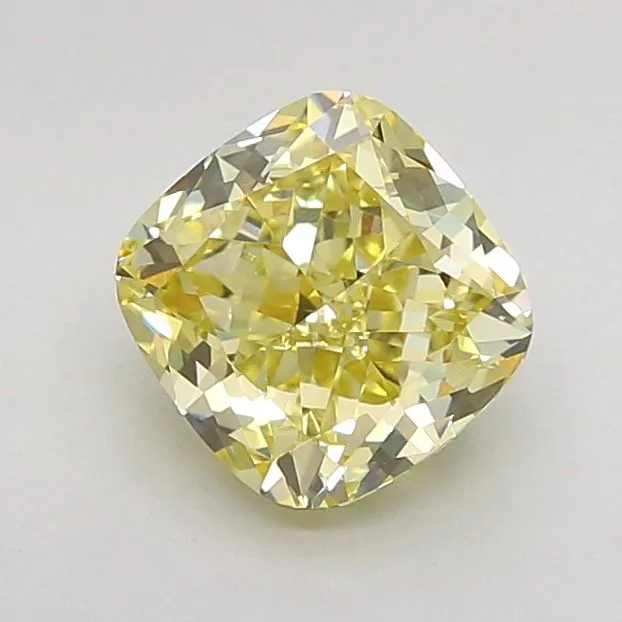 1.35ct CUSHION Fancy Yellow VS1 Coloured Lab diamond