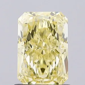 1.14ct RADIANT Fancy Vivid Yellow VVS2 Coloured Lab diamond