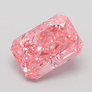 1.09ct RADIANT Fancy Vivid Pink VVS2 Coloured Lab diamond