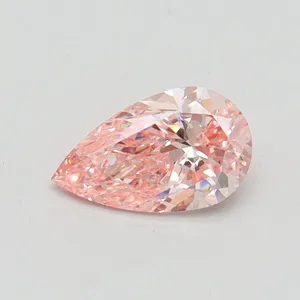0.5ct PEAR Fancy Intense Pink VS2 Coloured Lab diamond