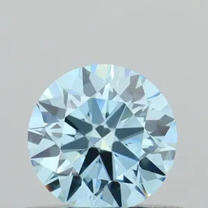 0.48ct ROUND Fancy Vivid Blue VVS1 Coloured Lab diamond