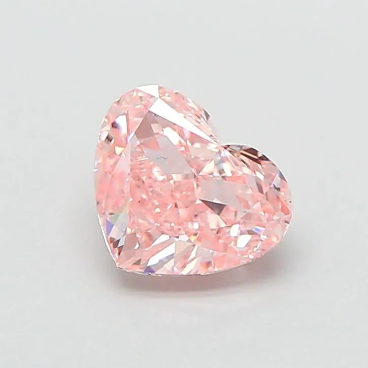 1.16ct HEART Fancy Intense Pink VS1 Coloured Lab diamond