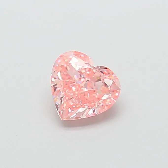 1.01ct HEART Fancy Vivid Pink VS2 Coloured Lab diamond