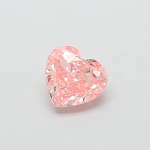 1.01ct HEART Fancy Vivid Pink VS2 Coloured Lab diamond