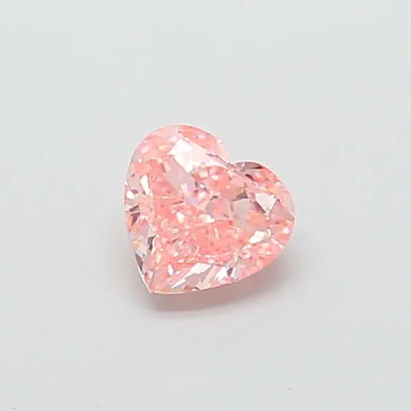 1.01ct HEART Fancy Vivid Pink VS2 Coloured Lab diamond