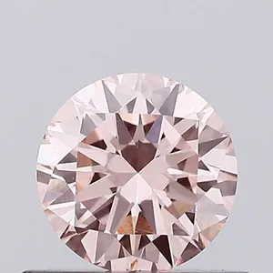 0.49ct ROUND Fancy Intense Pink VVS2 Coloured Lab diamond