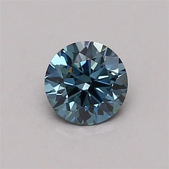 0.32ct ROUND Fancy Vivid Blue VVS1 Coloured Lab diamond