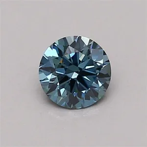 0.32ct ROUND Fancy Vivid Blue VVS1 Coloured Lab diamond