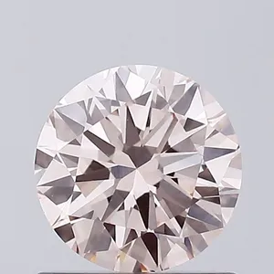 0.67ct ROUND Fancy Light Pink VVS2 Coloured Lab diamond