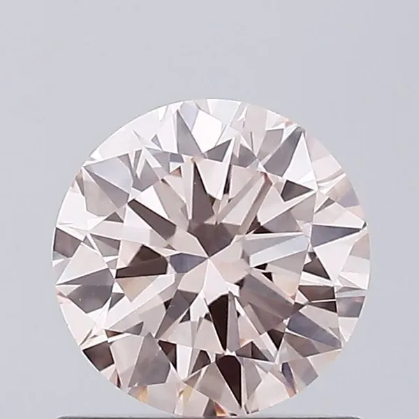 0.67ct ROUND Fancy Light Pink VVS2 Coloured Lab diamond