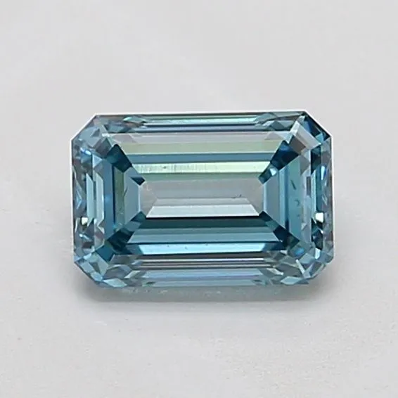 1ct EMERALD Fancy Vivid Blue VS2 Coloured Lab diamond